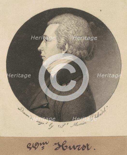 Jonathan Harvey Hurst, 1798. Creator: Charles Balthazar Julien Févret de Saint-Mémin.