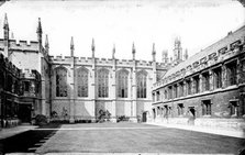 All Souls College, Front Quad, Chapel, Oxford, Oxfordshire, 1875.  Artist: Henry Taunt