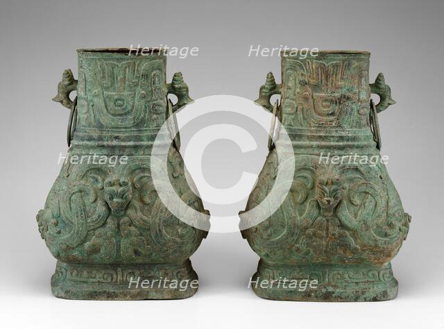 Pair of Jars, Western Zhou dynasty (c. 1046-771 BC ), late 9th/8th BC. Creator: Unknown.