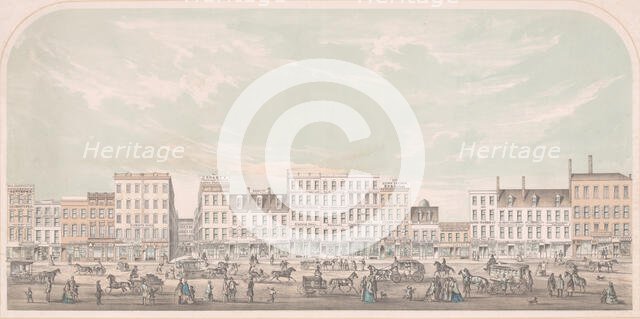 Broadway, New-York from Canal to Grand Street, West Side, 1856. Creator: Julius Bien.