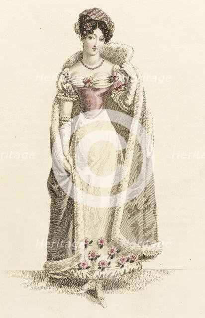 Fashion Plate (Opera Costume), 1820. Creator: John Bell.
