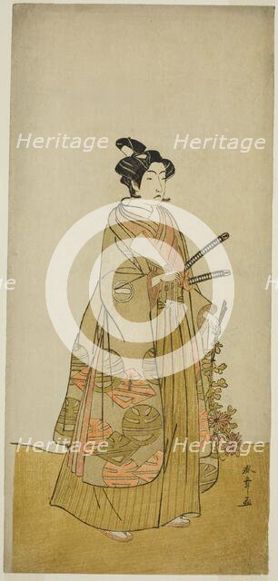 The Actor Ichikawa Monnosuke II as Kichisaburo, Temple Page of Kichijo-ji, in the Play..., c. 1776. Creator: Shunsho.