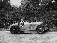 Kay Petre driving a Riley, Autumn Hill Climb, Shelsley Walsh, Worcestershire, 1935. Artist: Unknown