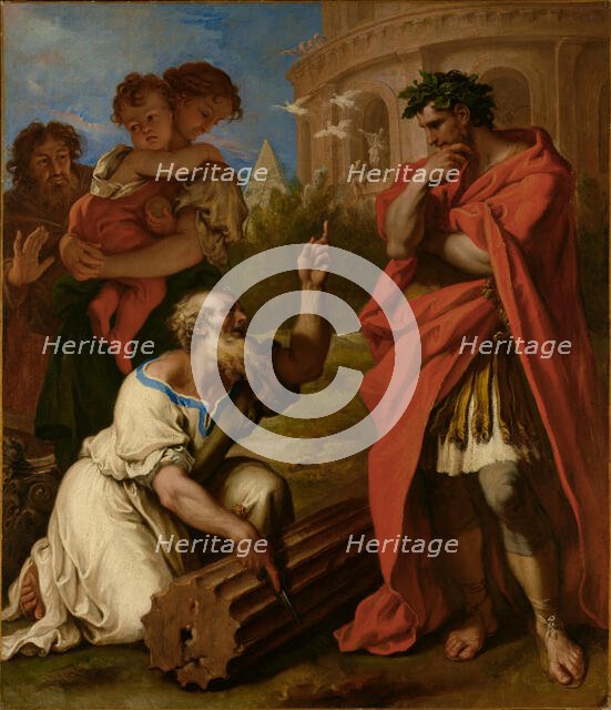 Tarquin the Elder Consulting Attus Navius, about 1690. Creator: Sebastiano Ricci.