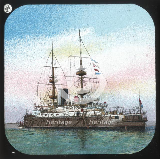 'A Modern Battleship -- H.M.S. Jupiter', c1900. Creator: Unknown.