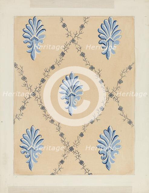 Wallpaper, 1935/1942. Creator: Mina Lowry.