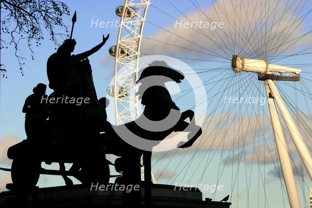 Statue of Boudicca, The London Eye, London.