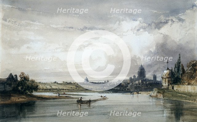 'Paris Seen from Afar', c1835-1900. Artist: William Callow