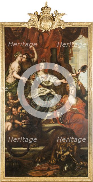 Allegory of the peaceful reigns of King Charles XI, 1693. Creator: David Klocker Ehrenstrahl.