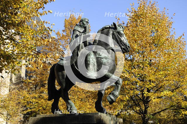 Statue of Willibrord, Utrecht, Netherlands, 2013.  Creator: LTL.