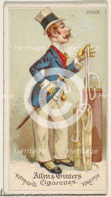 Stock, from World's Dudes series (N31) for Allen & Ginter Cigarettes, 1888. Creator: Allen & Ginter.