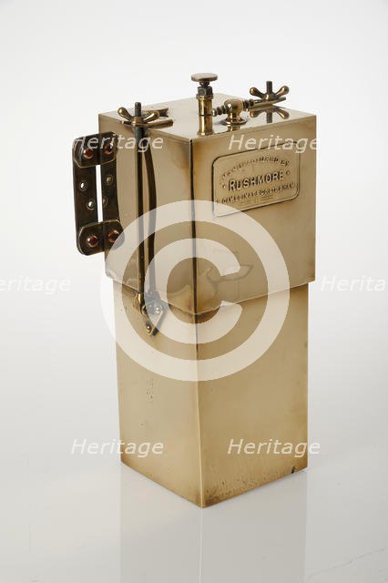 Rushmoor Acetylene gas generator circa 1912. Creator: Unknown.