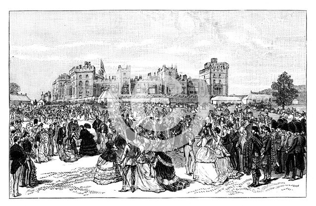 Garden party at Windsor Castle, 19th century. Artist: Unknown