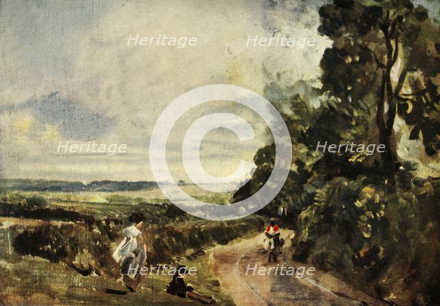'A Country Road with Trees and Figures', c1830, (1934).  Creator: John Constable.