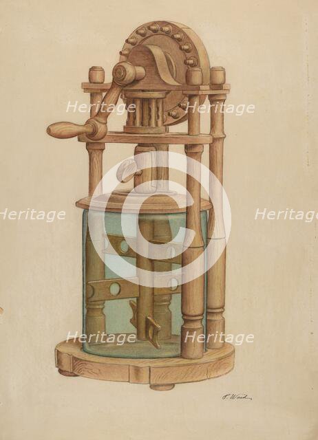 Butter Churn, c. 1939. Creator: Paul Ward.