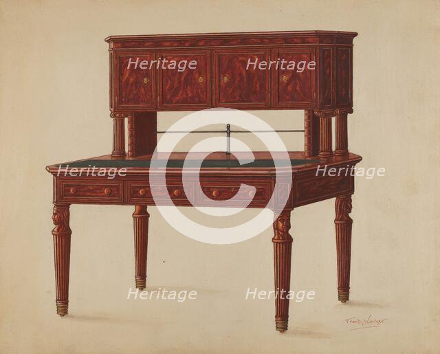 Desk, 1936. Creator: Frank Wenger.