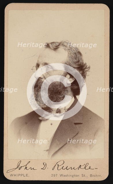 Portrait of John Daniel Runkle (1822-1902), Between 1865 and 1873. Creator: John Adams Whipple.