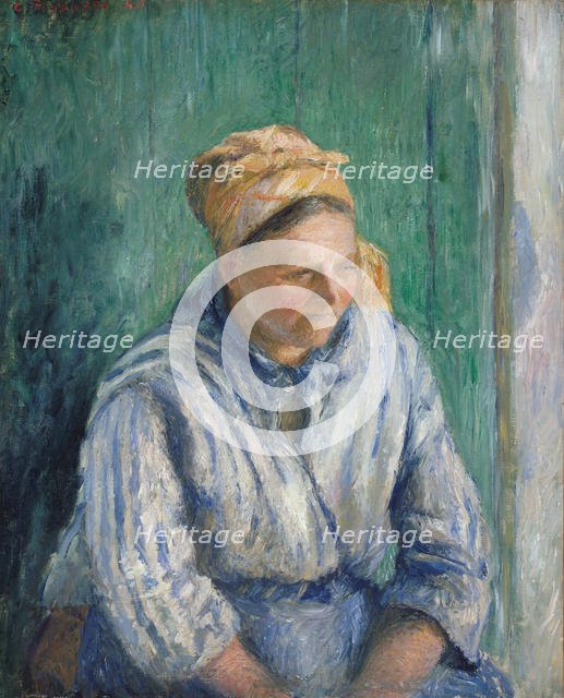 Washerwoman, Study, 1880. Creator: Camille Pissarro.