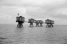 Maunsell Forts at Shivering Sands, Kent, c1945-c1965. Artist: SW Rawlings