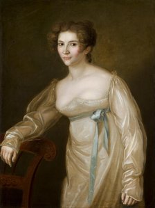 Portrait of Apolonia Kaminska née Sokolowska, c1815. Creator: Jozef Rejchan.