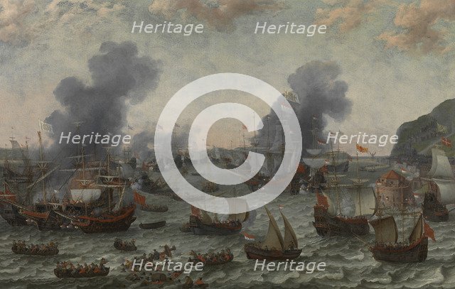 The Battle of Gibraltar, 25 April 1607, c. 1617. Artist: Willaerts, Adam (1577-1664)