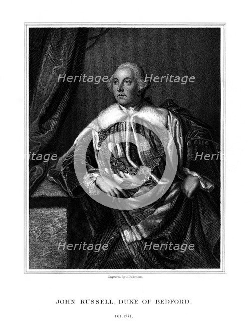 John Russell, 4th Duke of Bedford, British statesman, (1832).Artist: H Robinson