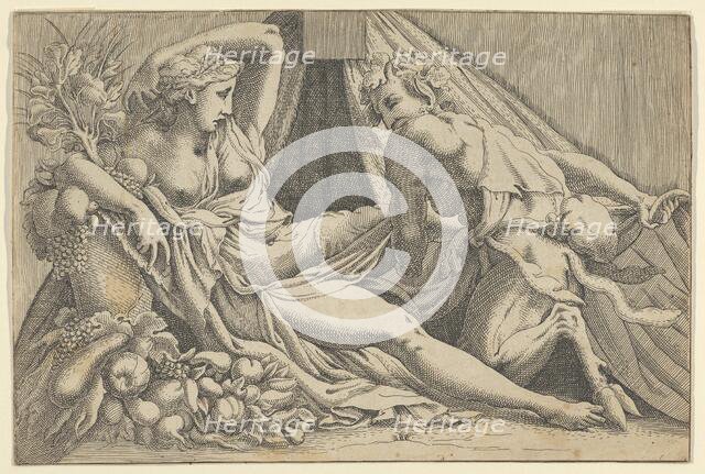 Jupiter and Antiope, 1540-45. Creator: Antonio Fantuzzi.