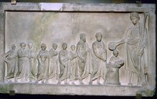 Greek relief of a sacrifice to Demeter, 4th century BC. Artist: Unknown