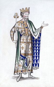 King, late 12th century, (1843).Artist: Henry Shaw