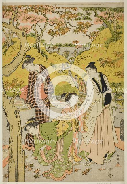 Picnic in Autumn, late 1780s. Creator: Katsukawa Shuncho.
