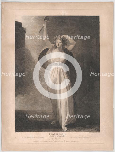 Cassandra Raving (Shakespeare, Troilus and Cressida, Act 2,..., first published 1795; reissued 1852. Creator: Francis Legat.