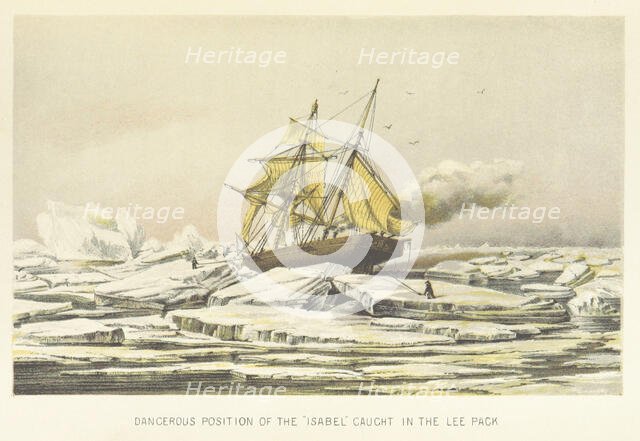 Dangerous position of the "Isabel" caught in the Lee Pack, 1853. Creator: Unknown.