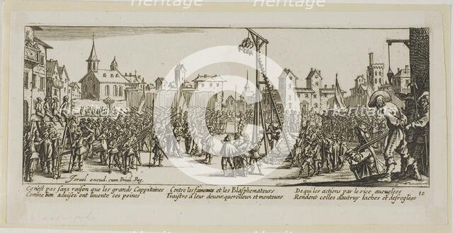 The Strappado, plate ten from The Large Miseries of War, n.d. Creator: Gerard van Schagen.