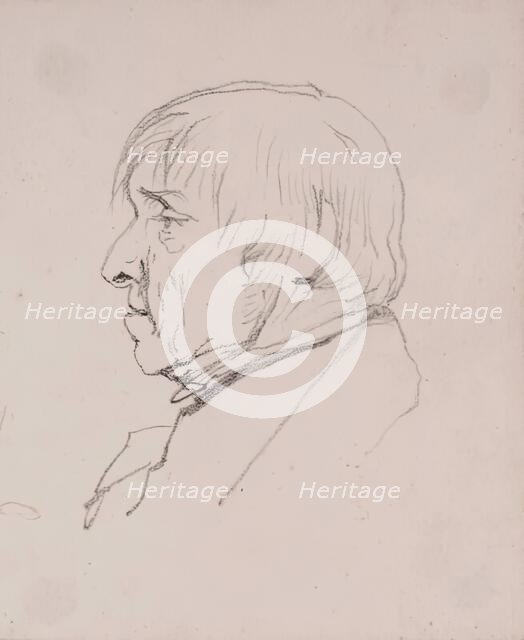 Profile of Man (head and shoulders), c1830s. Creator: John Phillip.