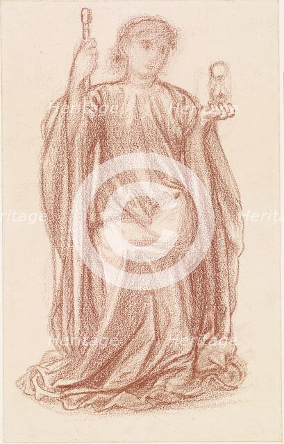 The Hours - Drapery Study, 1864-66. Creator: Sir Edward Coley Burne-Jones.