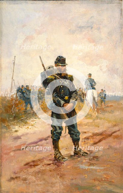 A Soldier, c1860-1885. Creator: Alphonse de Neuville.