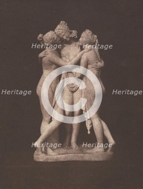Three Graces, 1840s. Creators: William Henry Fox Talbot, Antonio Canova.