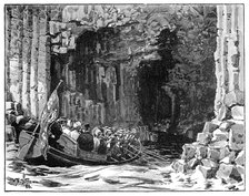 The Royal Visit to Fingal's Cave, Staffa, Scotland, 1847, (1900).Artist: William Barnes Wollen