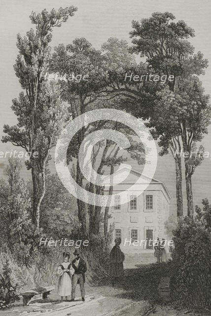 The Summer Palace of Peter the Great, Summer Garden, Saint Petersburg, Russia, 1839. Creator: Augustin François Lemaitre.