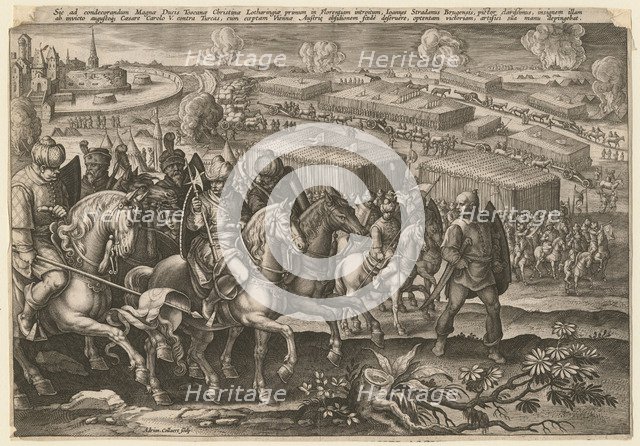 The Siege of Vienna by Turkish army, 1529. Artist: Collaert, Adriaen (1523-1618)
