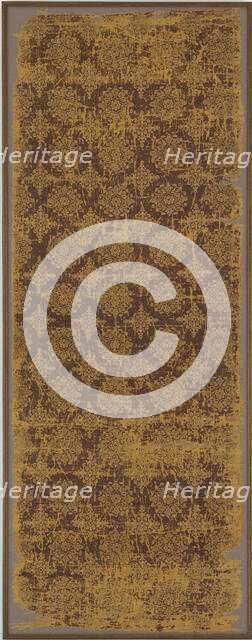 Textile with floral medallions and lozenges, Mid-Tang dynasty, first half of the 8th century. Creator: Unknown.