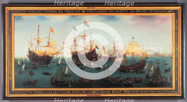 The Return to Amsterdam of the Second Expedition to the East Indies, 19 July 1599, 1599. Artist: Vroom, Hendrick Cornelisz. (1562/3-1640)
