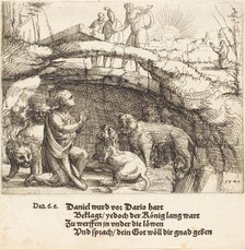 Daniel in the Lions' Den, 1549. Creator: Augustin Hirschvogel.