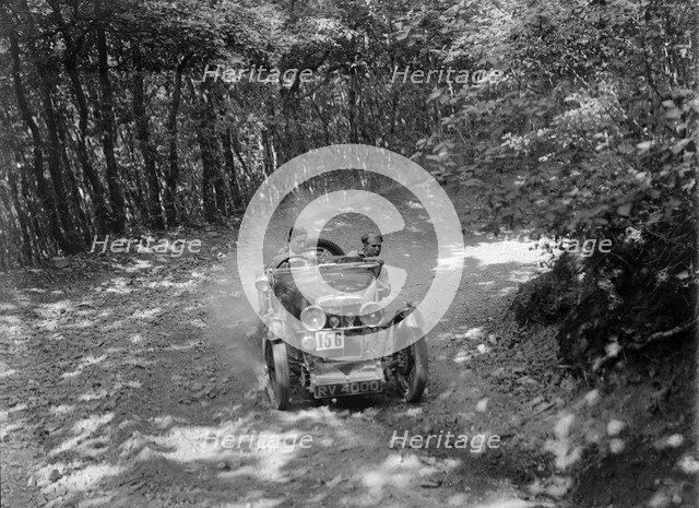 MG J2 competing in the B&HMC Brighton-Beer Trial, Fingle Bridge Hill, Devon, 1934. Artist: Bill Brunell.