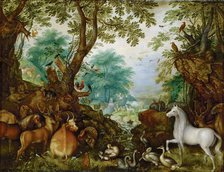 Orpheus among the animals.