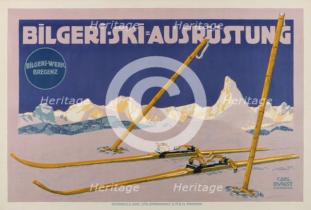 Bilgeri Ski Equipment, c. 1910. Creator: Kunst, Carl (Karl) (1884-1912).