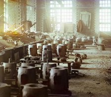 Molding shop at the Kasli plant, 1910. Creator: Sergey Mikhaylovich Prokudin-Gorsky.