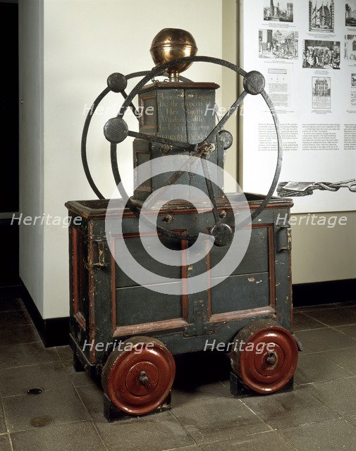 Manual fire engine, 1735. Artist: Unknown