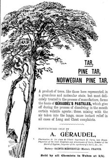 Advertisement for Géraudel's Pastilles, 1898. Creator: Unknown.