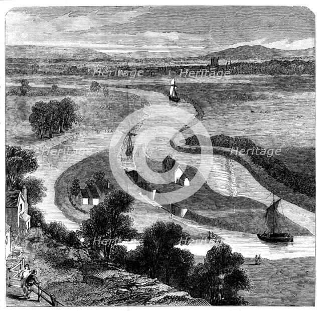 A New Channel at Upton-on-Severn, opened August 10, 1858. Creator: Unknown.